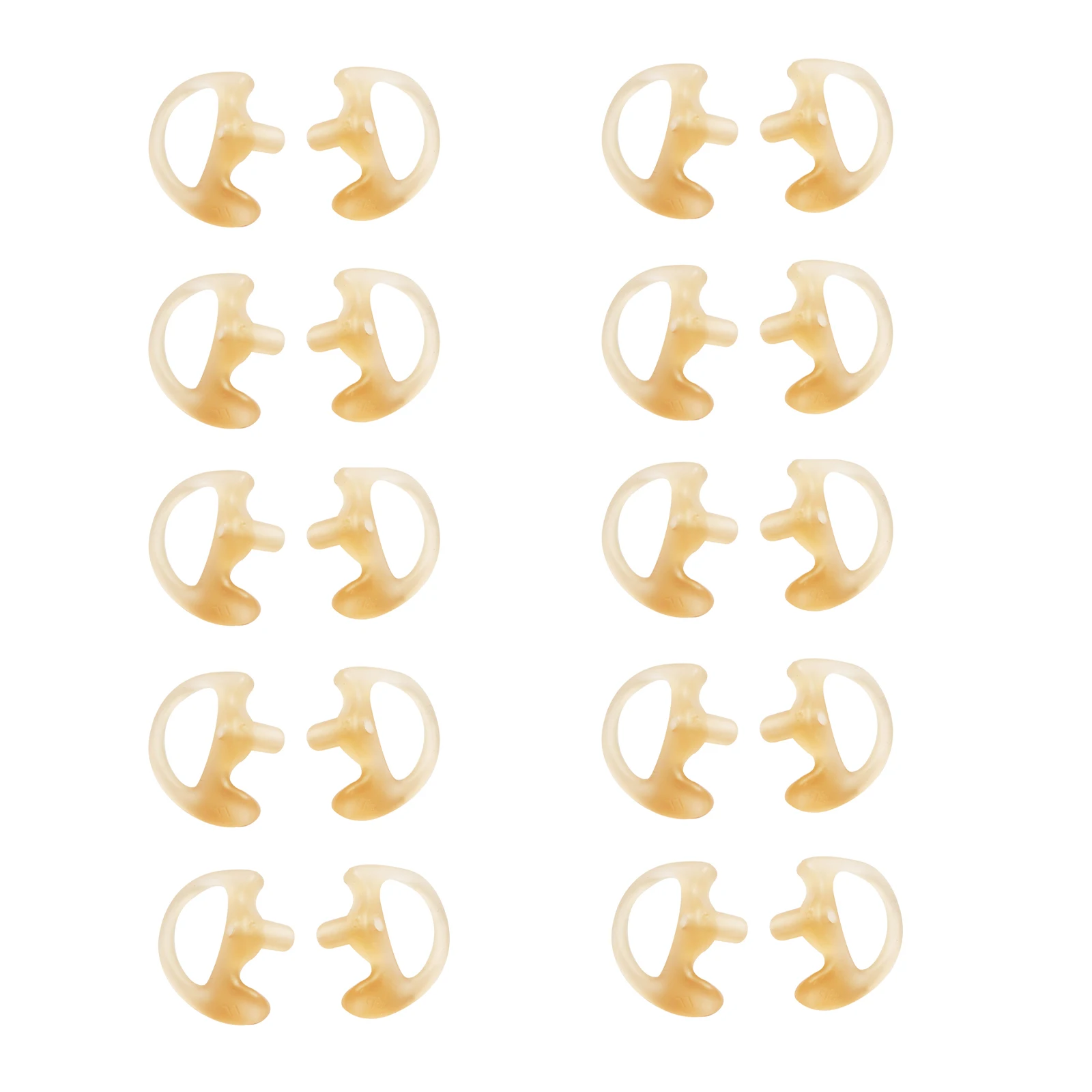 10pair Ear Mold Replacement Ergonomics Soft Silicone Breathable Ear Insert Earbud Earplug Ear Piece Left Right for Two Way Radio