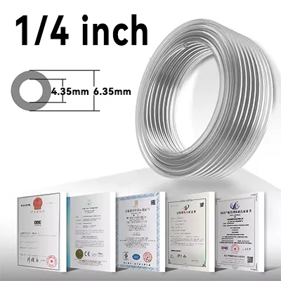 Дюймовый пневматический соединительный шланг ТПУ 1/8 5/32 1/4 5/16 3/8 1/2 дюйма Воздушная труба ПУ Труба Полиуретановый воздушный компрессор Труба высокого давления ﻿