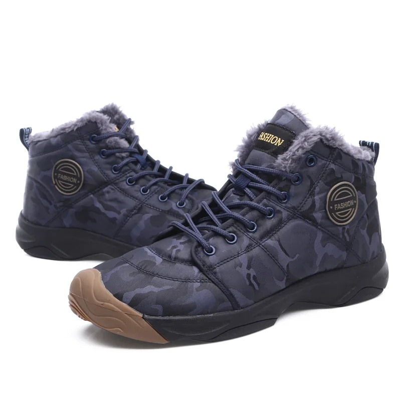 

Large size cotton shoes male winter warm and velvet thickening lovers female non-slip outdoor leisure snow boots shoes for men