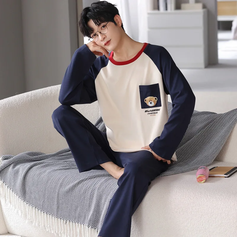 Пижамный комплект мужской с длинным рукавом