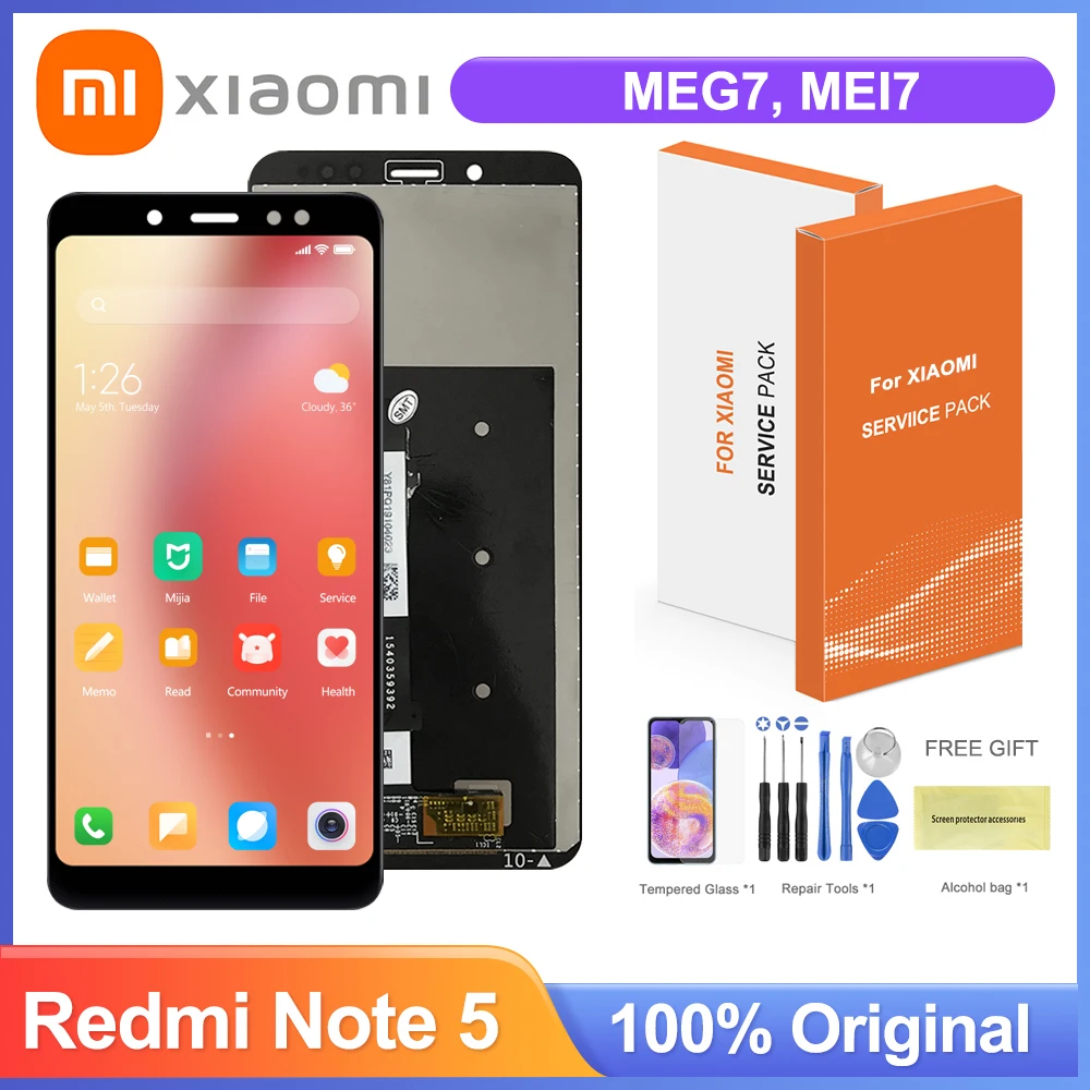 

5.99'' Display For Xiaomi Redmi Note 5 LCD Display Touch Screen Digitizer Assesmbly With Frame for Redmi Note 5 Pro MEI7S MEI7