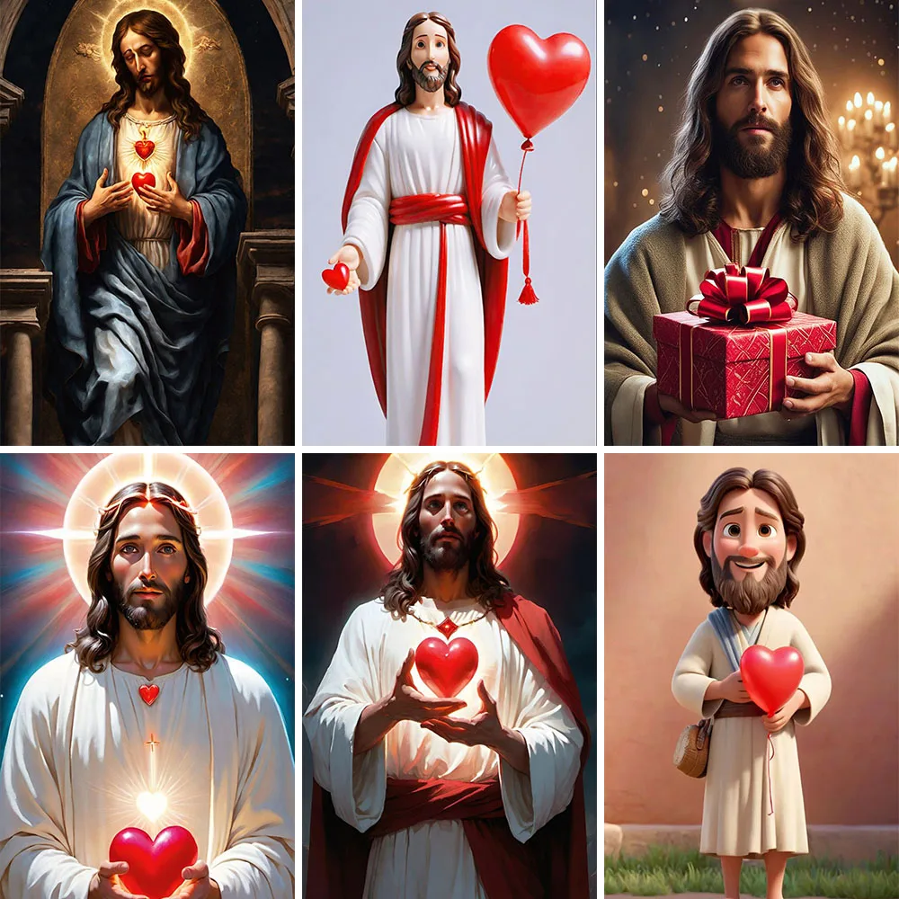 Набор для алмазной живописи PYABPD 5D Сделай сам с крестом Иисуса Христа и живописным