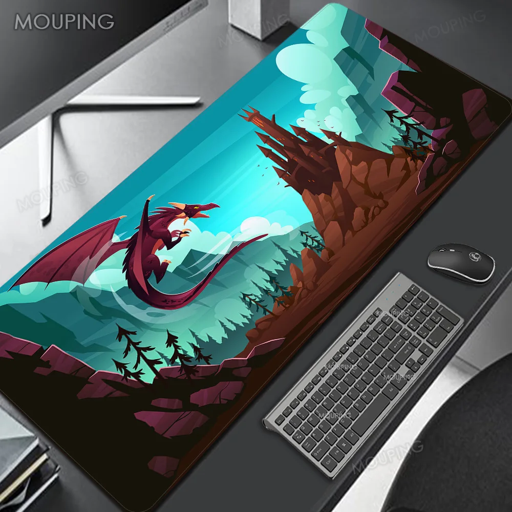 

ART Dragon Deskmat Large Mouse Pads Gamer Carpet Lock Edge Mouse Mats Office Carpet Mechanical Keyboard Pad Mouse 600x300x3mm
