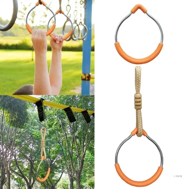 

M5TC Kids Fitness Rings Kid Suspensions Rings Children Swing Rings Strength Training Rings Kid Climbing Rings Gymnastic Rings