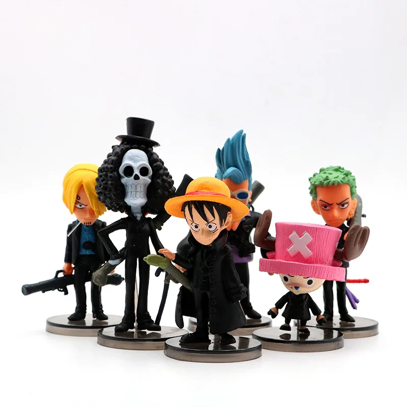 

6pcs/lot One Piece Anime Monkey D Luffy Nami Robin Sanji Hot Action Figures Model Toy Pirates Collection Decoration Doll Gift