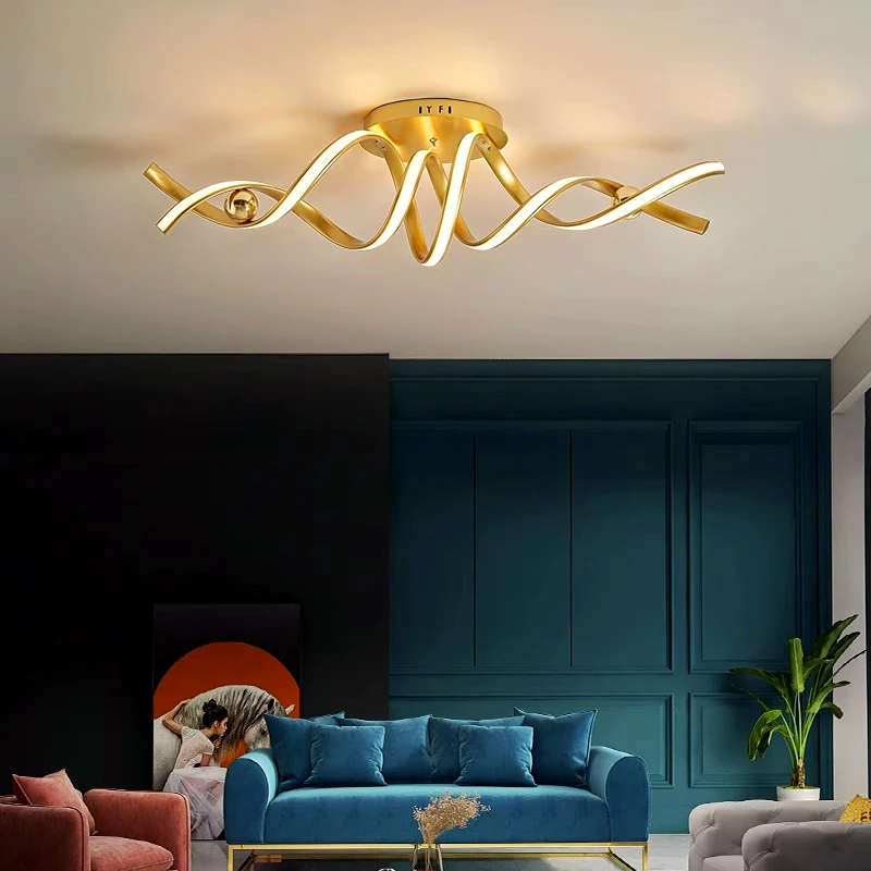 

Room Decor Led Art Chandelier Pendant Lamp home for living dining hanging indoor Light Modern lighting kitchen accessories rings