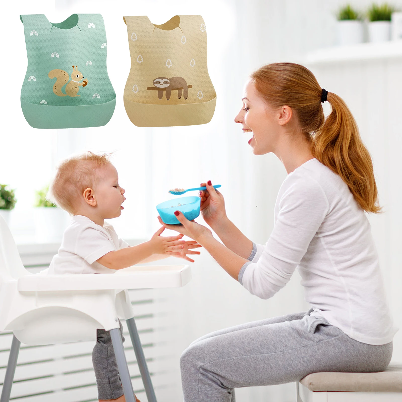 

Single Use Bibs For Babies Baby Bibs With Leak-Proof Protection Comfortable Non-Woven Baby Bib With Leakproof Liner For Baby