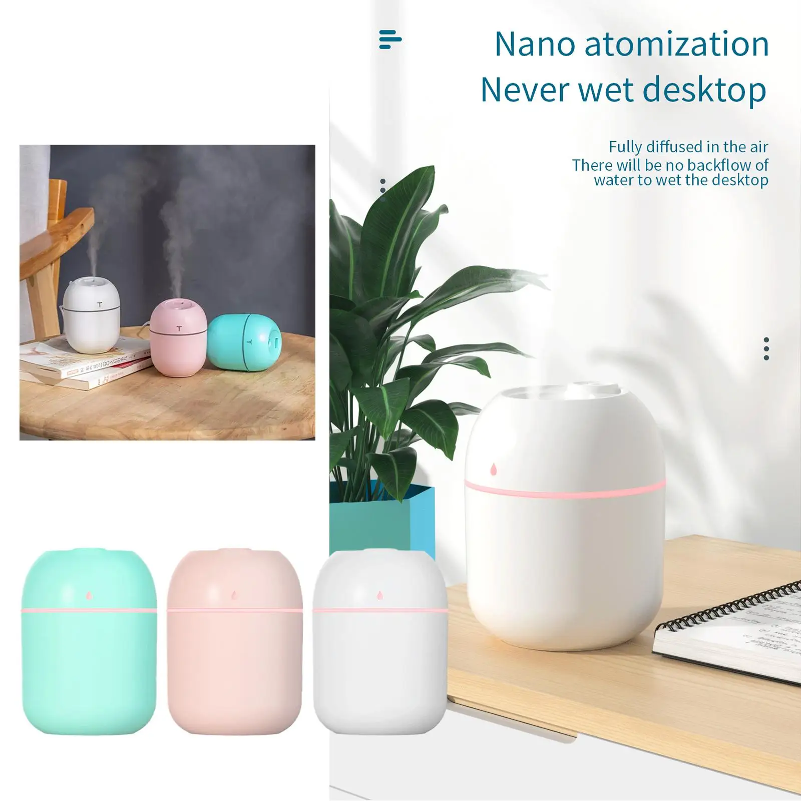 220ML Portable Electric Humidifier USB Aroma Diffuser Emits Electric Smell In The House Mist Sprayer Desktop Perfume For Home images - 6