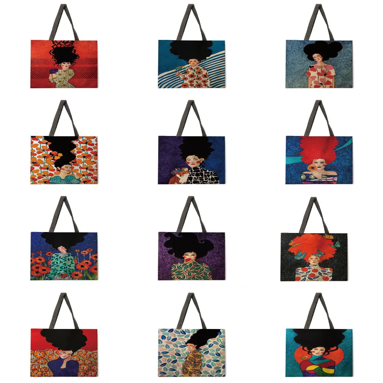 

Женские сумки, женские сумки на одно плечо с принтом мечты, женские повседневные вместительные льняные сумки-тоуты для покупок