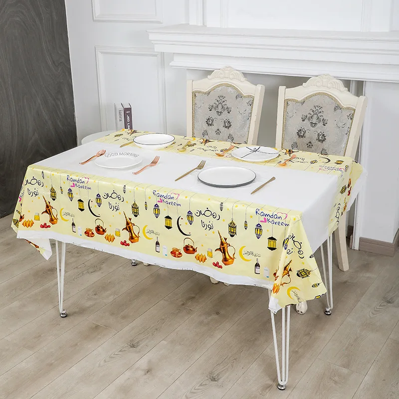 

Eid Mubarak Tablecloths Ramadan Decoration for Home Islamic Muslim Party Decor Ramadan Tableware Supplies Eid Al Adha Gift Islam