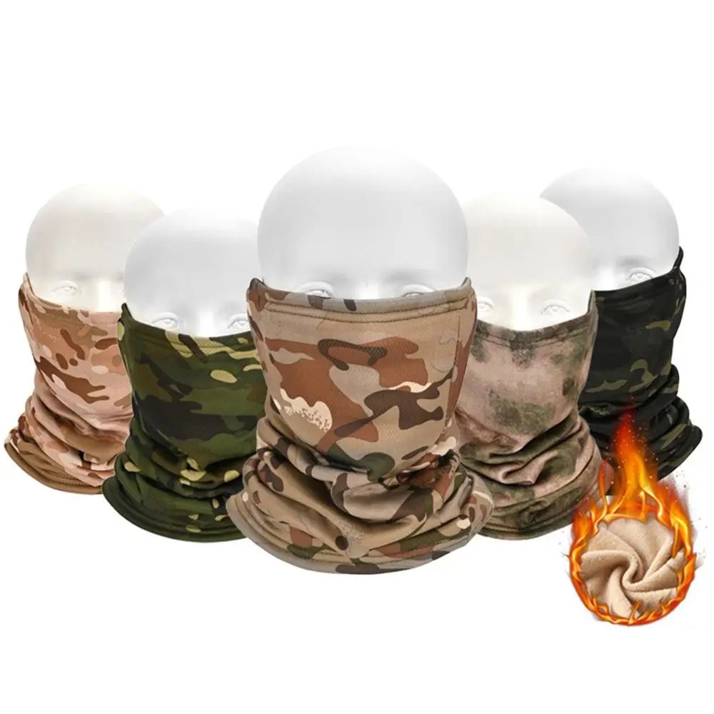 

Keep Warm Neck Gaiter Daily Camouflage Fleece Face Cover Ski Tube Scarf Men Women