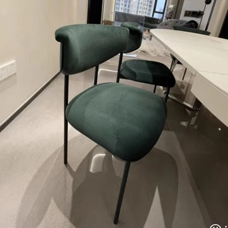 

Computer Office Dining Chairs Modern Bedroom European Balcony Party Stool Metal Dining Chairs Desk Silla Plegable Furniture HDH