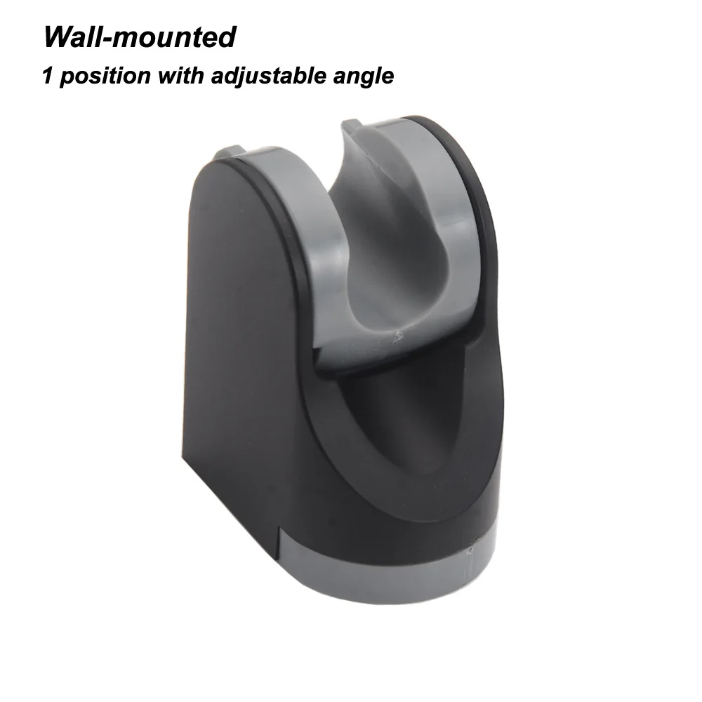 

1PC ABS Matte Black Shower Head Seat Hand Spray Adjustable Movable Support