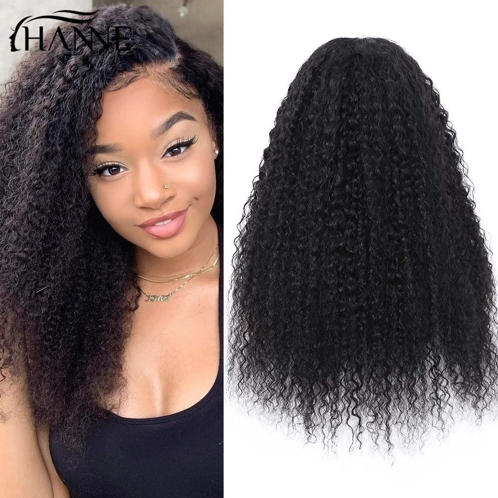 HANNE 4x4 Curly Lace Closure Wig Human Hair Brazilian Deep Wave Human Hair Wigs For Women Preplucked Glueless Lace Wig Remy Hair
