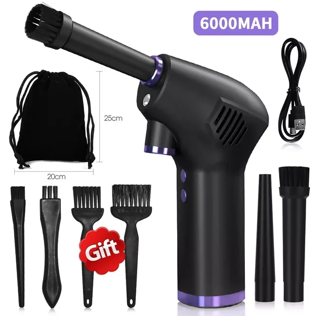 

Air Duster for Computer Laptop USB Rechargeable Car Cleaner Compressed Air Blower Cleaning Tool For Keyboard Sofa