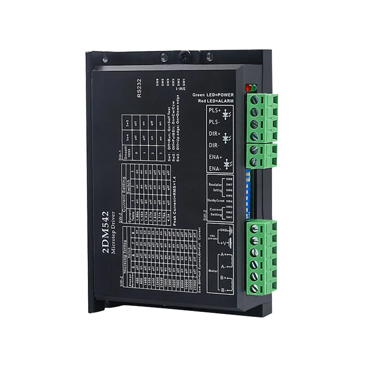 

Driver 2DM542 2 Phase Output 4A for 57mm4 2mm Motor 24-48VDC