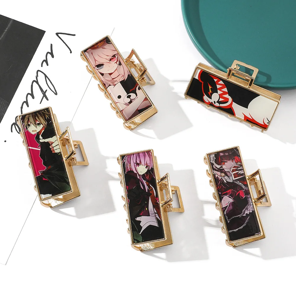 Аниме зажим для волос Монокума из игры Danganronpa, косплей-заколка Эносимы Джунко, милые черно-белые медвежьи когти аксессуары.