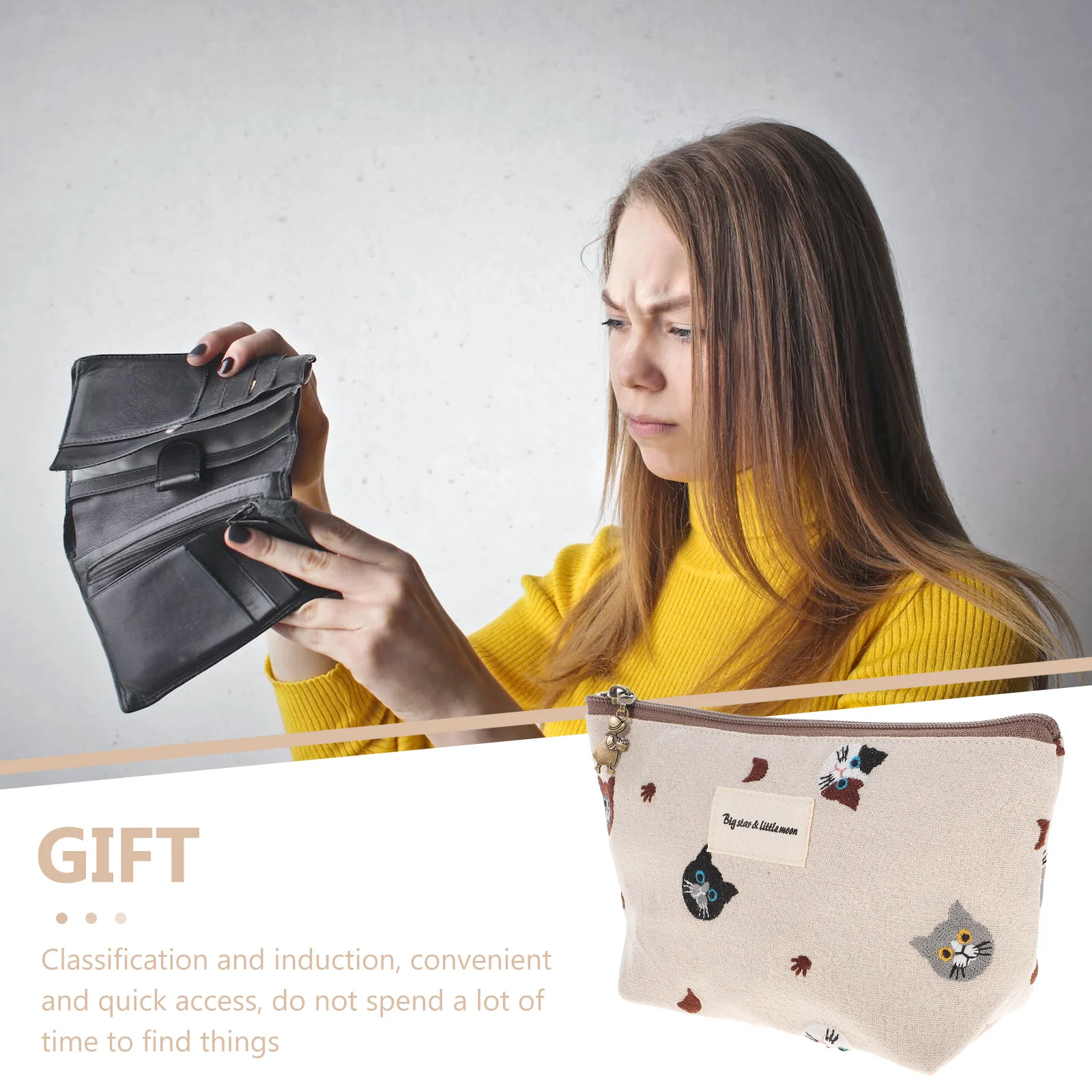 Сумка для хранения косметики набор макияжа девочек маленький кошелек с вышивкой