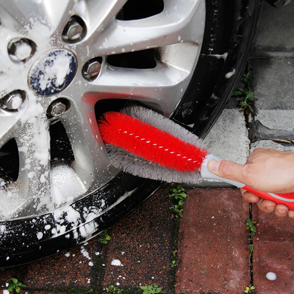 

Brand New Tire Brush Car Cleaning Brush Long Service Life PP+TPR TPR Rubberized Handle With Good Cleaning Effect