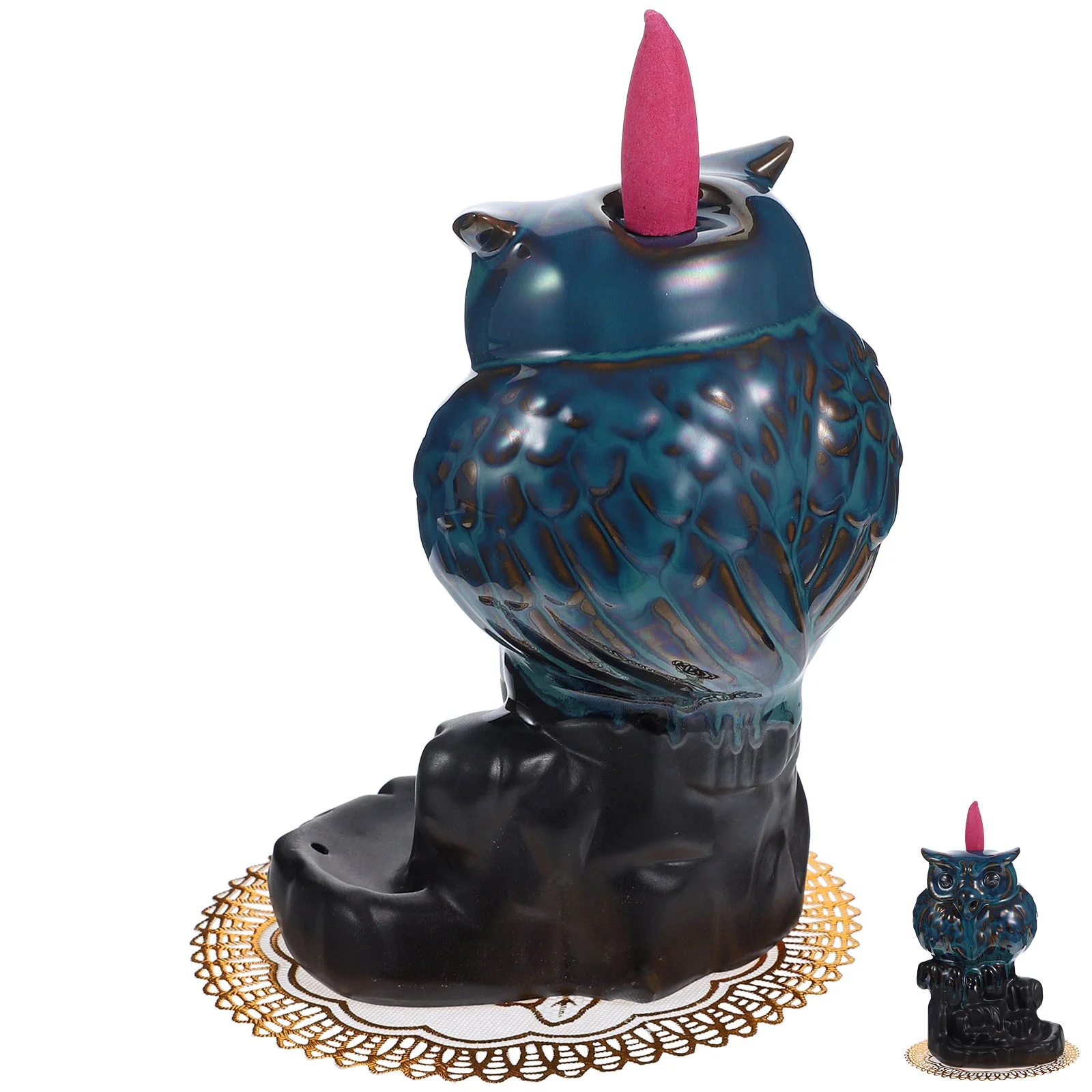 

1 Set of Creative Owl Holder Household Decorative Waterfall Burner