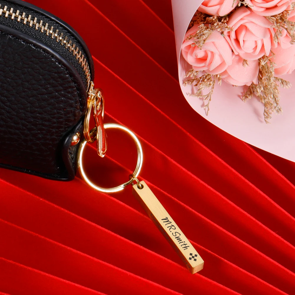 Брелок унисекс персонализированный с датой и именем | Украшения аксессуары