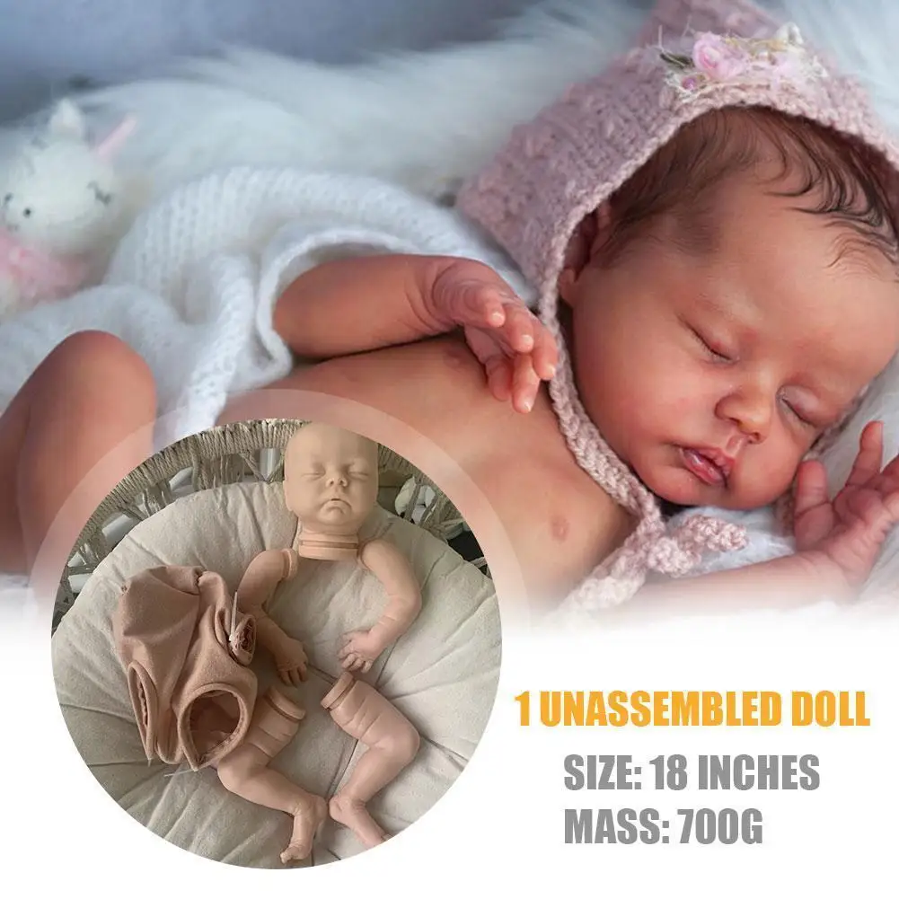 

Free Shipping 18inch Reborn Kit Reborn Delilah Lifeike Color Parts Soft Diy G5i5