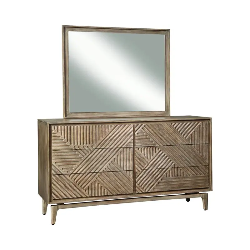 

Finish Rustic Style for Bedroom Aesthetic Essential Rustic Rectangular Dresser Mirror Sandstone Finish, Essential for Bedroom Ae