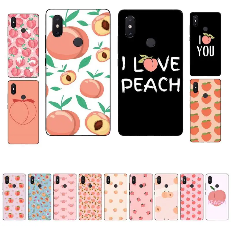 

FHNBLJ Cute Peach Phone Case for Xiaomi mi 8 9 10 lite pro 9SE 5 6 X max 2 3 mix2s F1