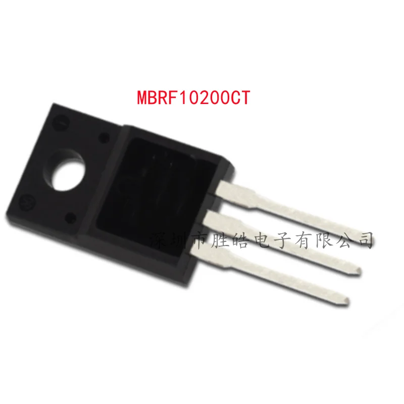

(10PCS) NEW MBRF10200CT MBRF10200 B10200G 10A200V Schottky Rectifier Diode Straight TO-220F Integrated Circuit