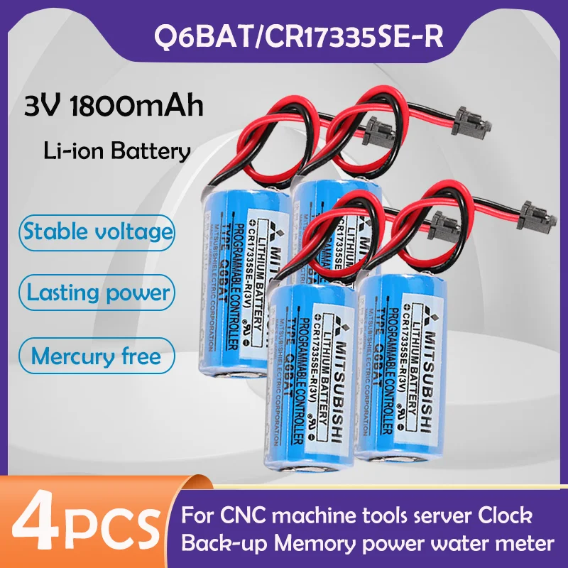 4 шт. 100% оригинальная фотобатарея (3 В) Q6BAT 3 в литий-ионные батареи с разъемом для