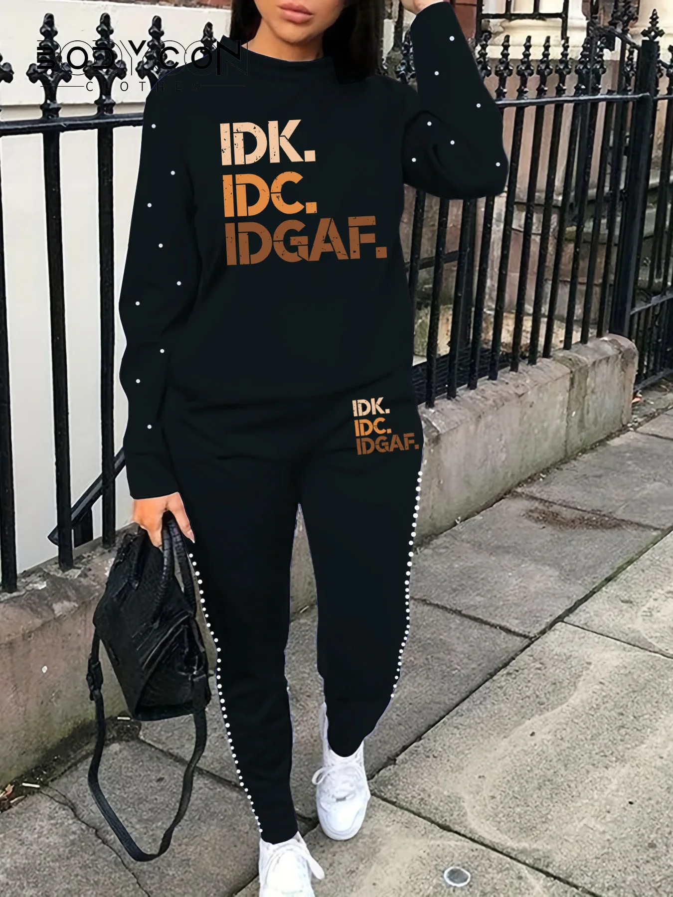 

Женский костюм из двух предметов, свитшот с длинным рукавом, одежда с принтом Y2k, уличная одежда, женская одежда, женские пуловеры, толстовки, свитер