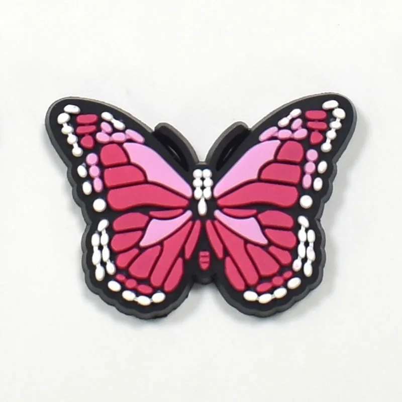 Hot Sale 100Pcs PVC Butterfly Shoe Charms Bracelet Wristband Accessories for Girl Boys Adults Men Women Party Favor Gifts