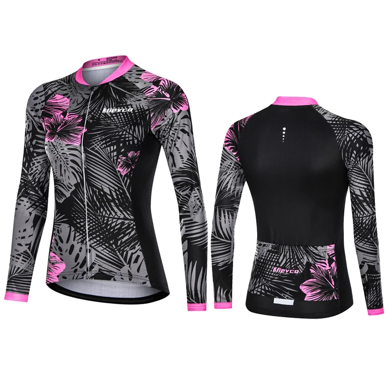 

Футболка Mieyco Женская с длинным рукавом, дышащая веломайка, топ для езды на велосипеде, уличная одежда