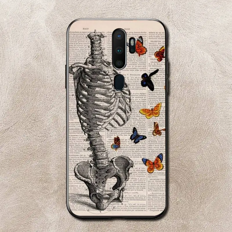 Human Anatomy Organ Newspaper Phone Case for Vivo Y91C Y11 17 19 17 67 81 Oppo A9 2020 Realme c3
