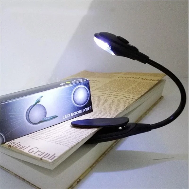 

USB Rechargeable Adjustable LED Book Light With Goosenecks Clip 7 LEDs Flexible Night Reading Desk Lamp Table Read Night Light