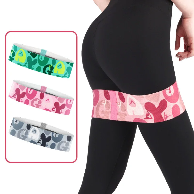 Manufacturers Wholesale Yoga Resistance Belt Fitness Elastic Belt Hip Lifting Squat Hip With Curling Loop Tension Belt Supplies