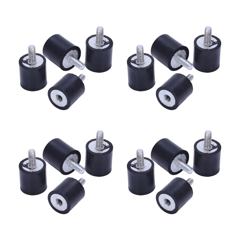 

16Pcs M4 Outside Inside Anti Vibration Rubber Buffer Insulator Attachment 15Mmx15mm