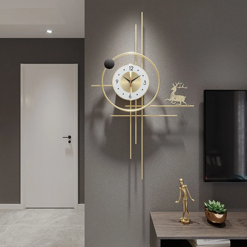

Modern Clock Wall Digital Luxury Metal Nordic Style Quartz Wall Clock Creative Stylish Reloj Art Pared Decoration Living Room