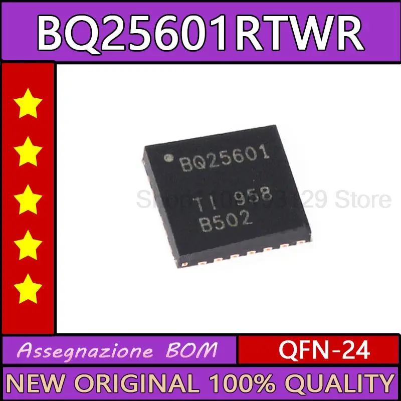 

5PCS BQ25601RTWR BQ25601 QFN-24 New оригинальная микросхема