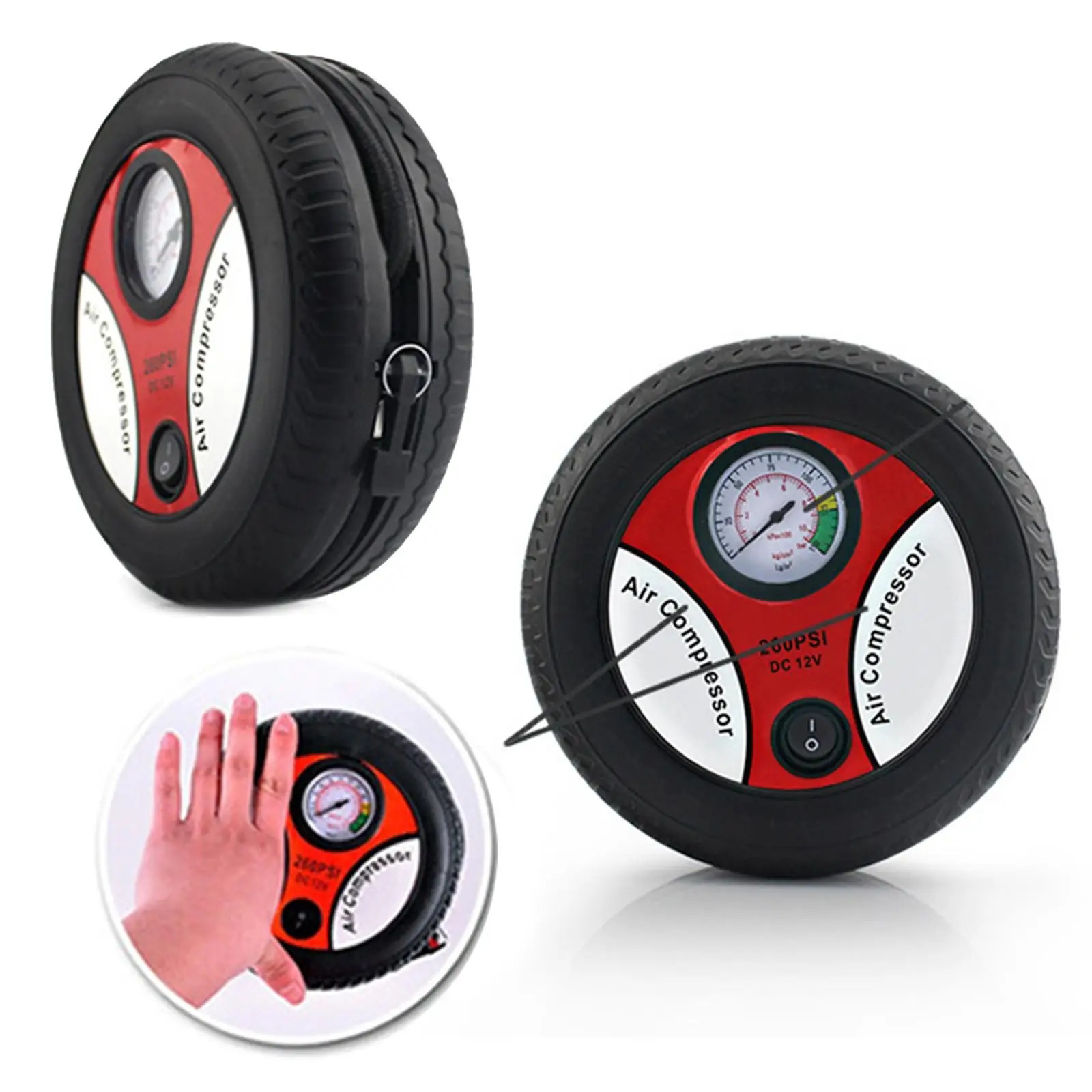 Tire Inflator 260psi Hand Held 12v For Home