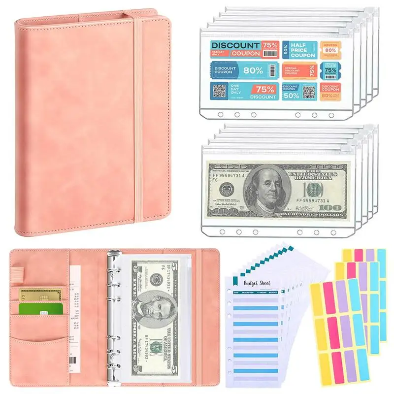 

Budget Binder Savings Binder With Cash Envelopes Money Saving Binder Budget Book Waterproof Portable Money Organizer For Saving