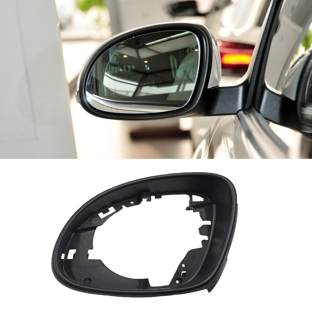 

Боковой зеркальный Держатель рамы для Tiguan MK1 -Sharan -Skoda Yeti, стеклянный объемный корпус с отделкой 2012 2013 2014 2015 2016 левый