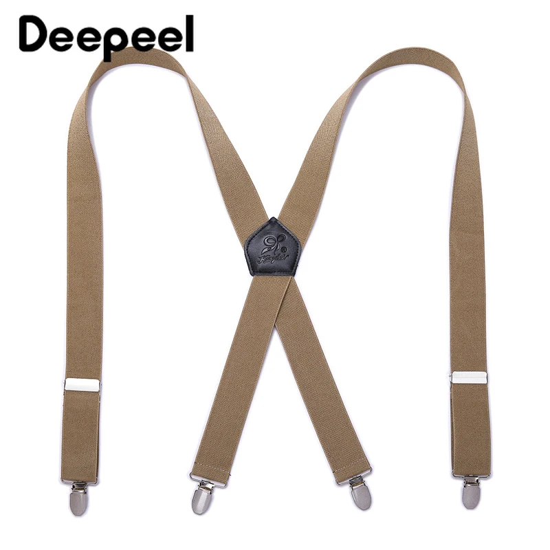 

1Pc 3.58*110cm Adult Mens Suspender Men's Fashion Wide Straps Braces X-Type 4 Clips Trousers Business Suspenders Male Jockstrap