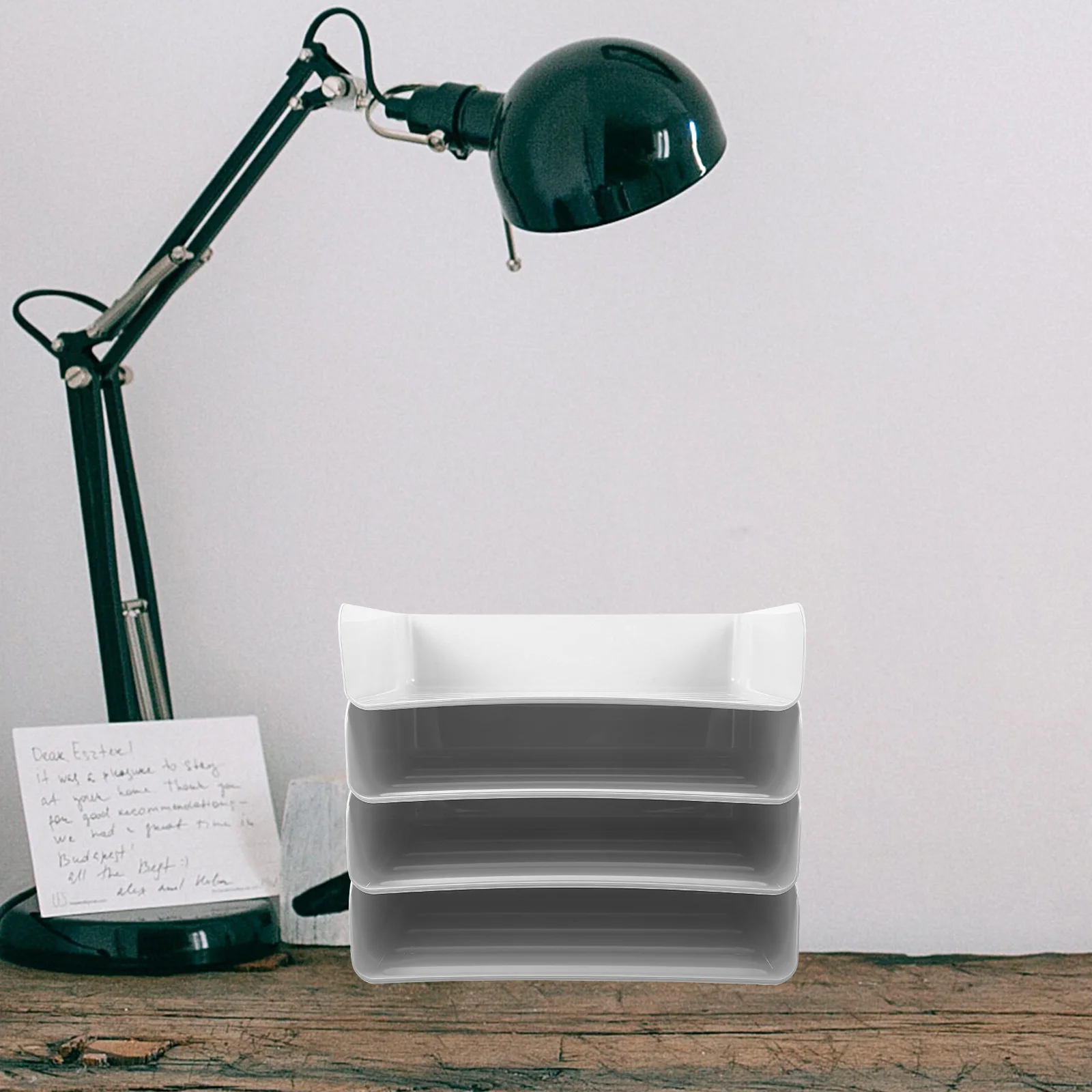 

Desktop Organizer File Holder Organizers Storage Classroom Paper White Pp Office Magazine