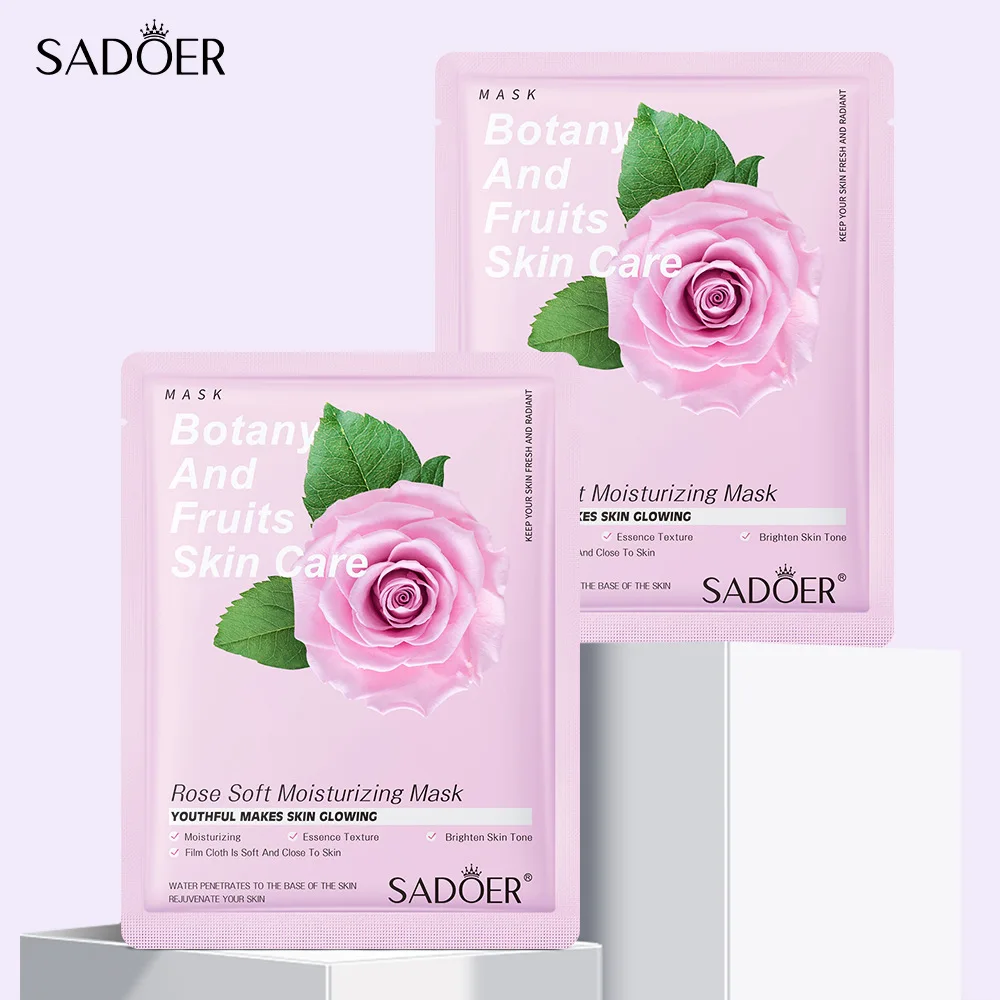 Маски sadoer отзывы. Sadoer маска для лица тканевая. Маска для лица Rose Soft Moisturizing Mask. Увлажняющая тканевая маска для лица sadoer с розой.