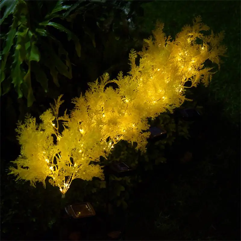 

LED Solar Lawn Lamp Simulation Fog Trees Lights Courtyard Lamps Villa Outdoor Waterproof Garden Decoration Pathway Solar Lamp