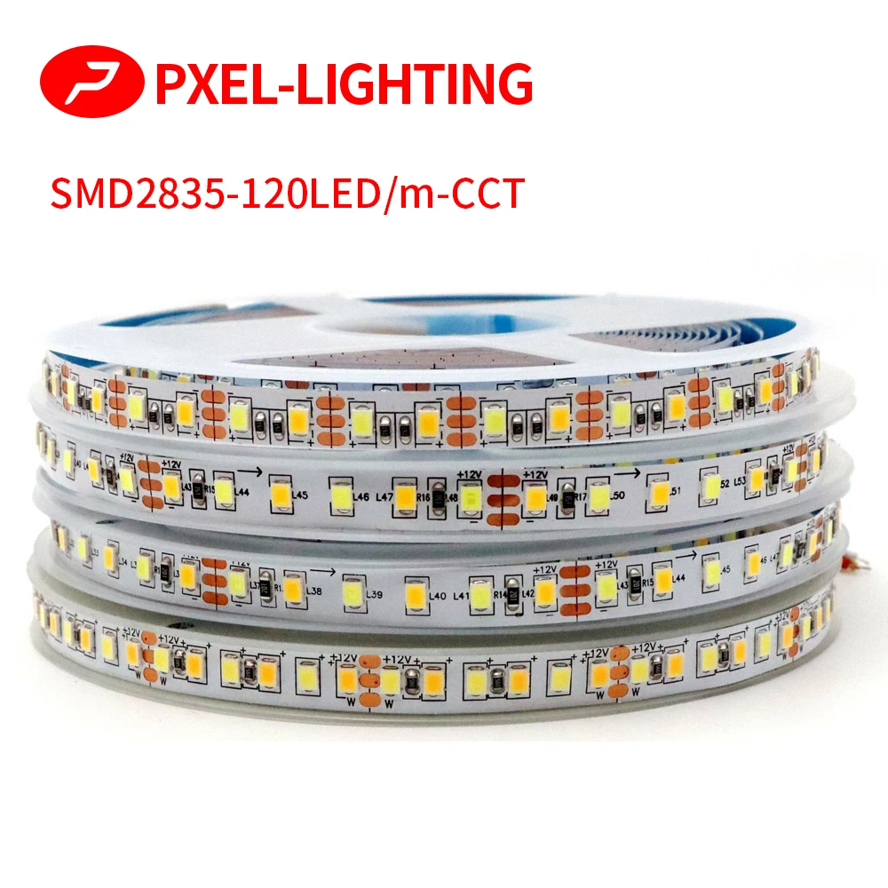 

Светодиодная лента PXEL LIGHTING SMD2835 CCT W+WW 120/180/240 LED