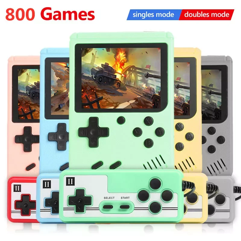 

ALLOYSEED Retro Portable Mini Handheld Video Game Console 3.0 Inch Color LCD Kids Color Game Player Built-in 800 Games Player