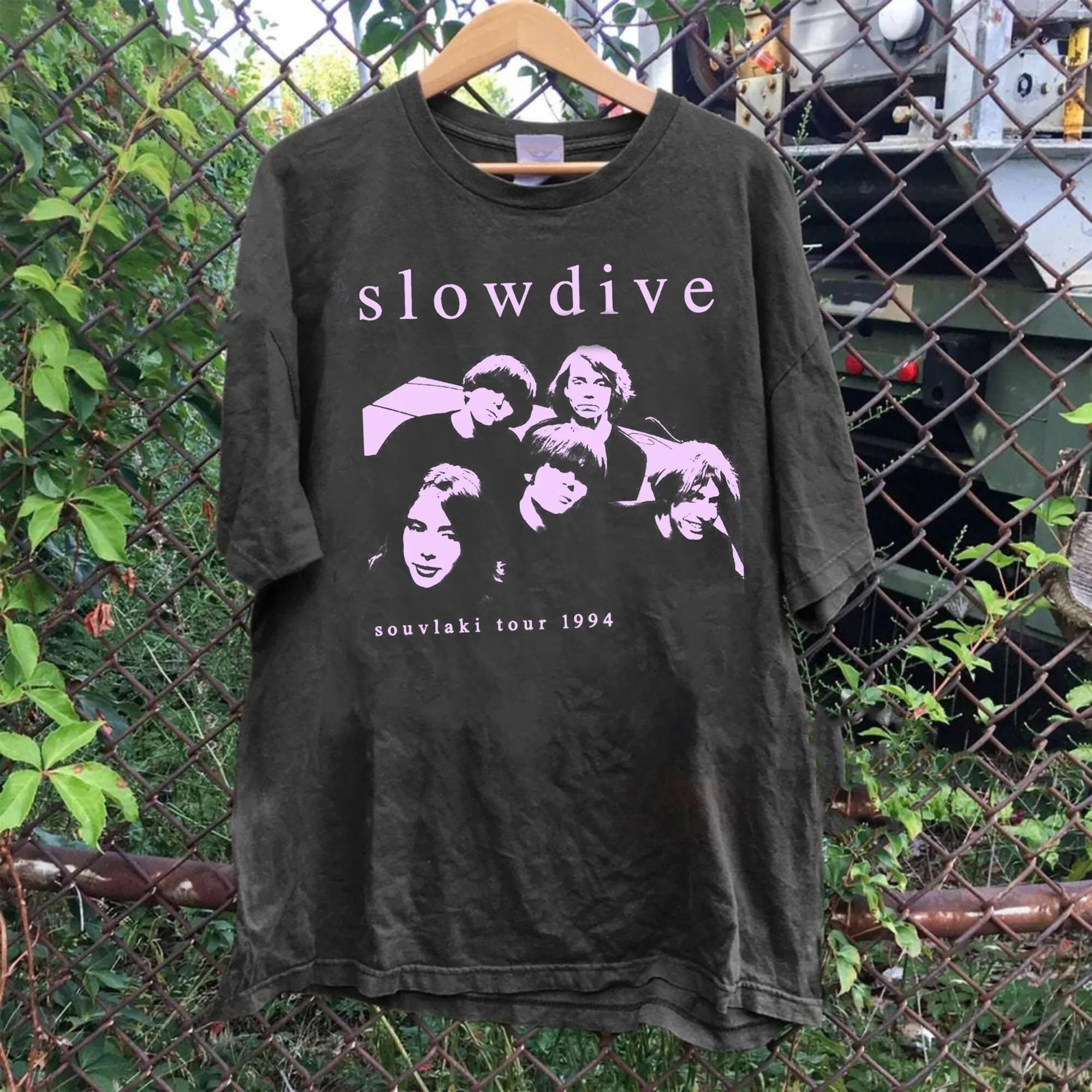 Винтажная походная футболка оллоу-дайвинга в стиле 90-х