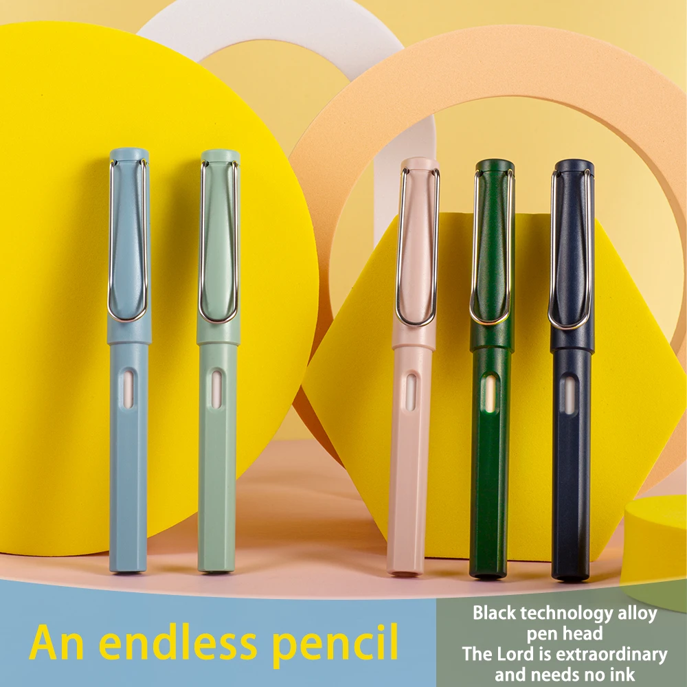 

Black Technology No Ink Infinity Pencil Kids 2023 School Supplies Cute Korean Sketch Stationery Supply HB 0.5mm Eternal Pencil